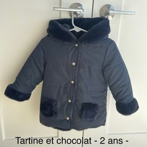 Reversible coat Tartine et Chocolat 2 years